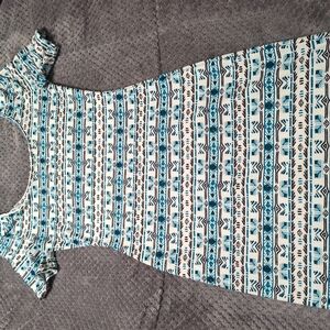 Mudd Bodycon Short Sleeve Print Dress Size S